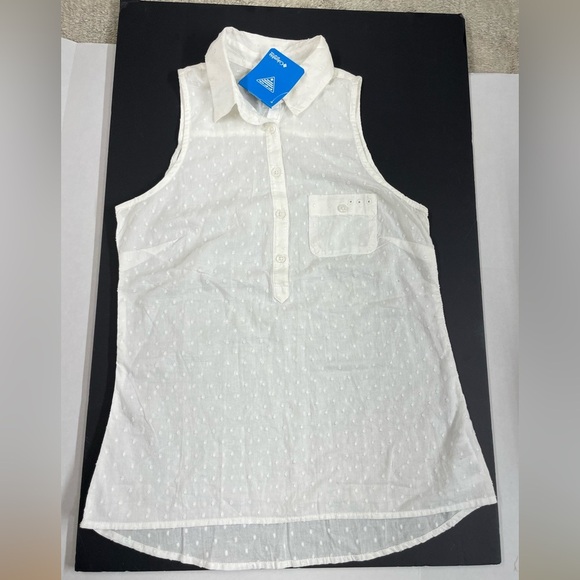 😍Columbia White Sleeveless Blouse - Picture 1 of 4